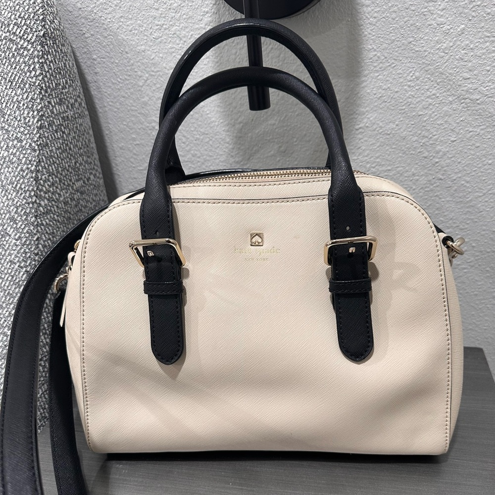 Kate Spade Black and Cream Satchel